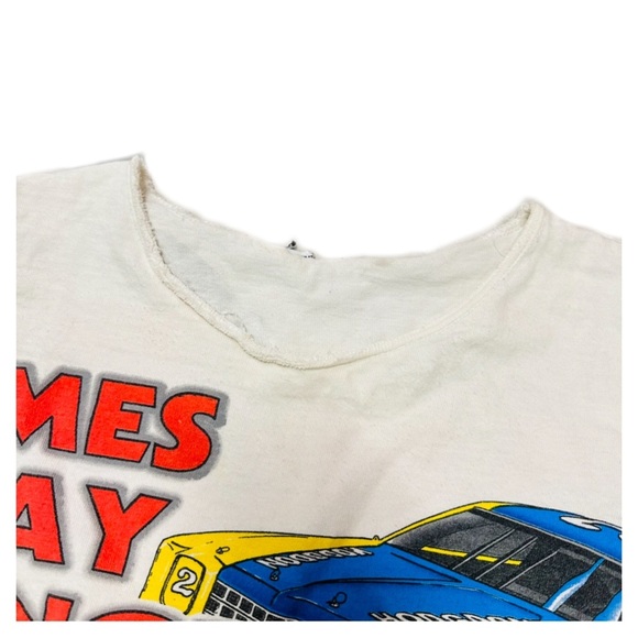 VTG NASCAR 90s Graphic T-Shirt XL No Collar - Picture 3 of 6